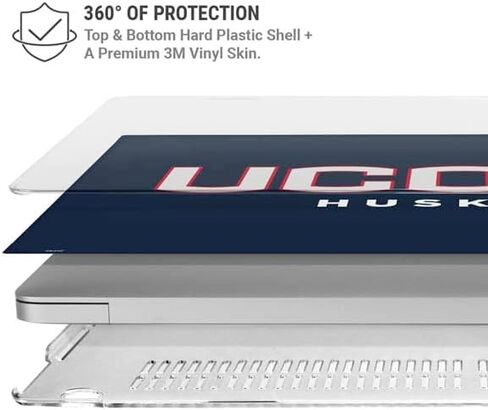 Skinit Case + Skin Compatible with MacBook Pro 16in (2019-20) - Officially Licensed Huskies UConn Design in Saudi Arabia
