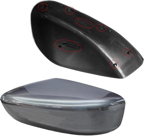 Moonlinks Compatible with Nissan Altima Mirror Cover Replacement 2013 2014 2015 2016 2017 2018, Gray Mirror Cap Trim Without Turn Signal Light for Left Driver Side in Saudi Arabia