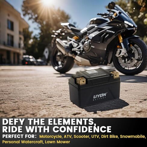 LIYON LP7 Lifepo4 Lithium 12V 3Ah Powersports Starter Battery, Start Power 300A 210 CCA(-25°C) for Motorcycles 125-450cc, Sportbike 250-500cc, ATV 150-450cc, UTV 170-300cc in Saudi Arabia