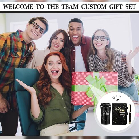 3 Pcs New Employee Welcome to The Team Gift Set 17 oz Coffee Tumbler Notebook Black Ink Pen Welcome to The Team Box Appreciation Gift for Men Women Boss Corporate Supervisor New Coworker(Black) in Saudi Arabia