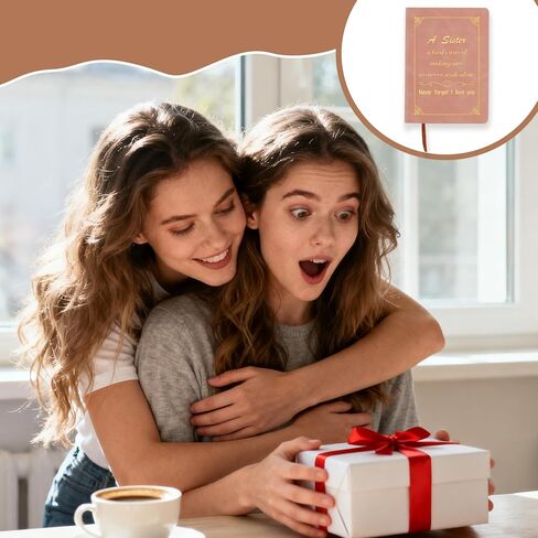ZuEiiDop Sister Gifts for Women Valentines Mothers Day Gifts for Sisters Besties Christmas Galentines Day Graduation Sister Birthday Gift from Sisters Brothers Stocking Stuffers Lined Notebook Journal in Saudi Arabia