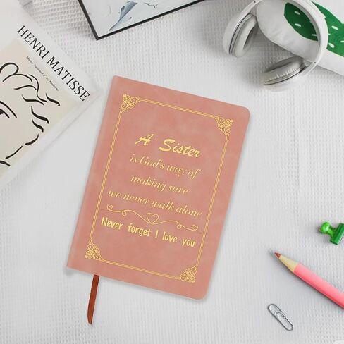 ZuEiiDop Sister Gifts for Women Valentines Mothers Day Gifts for Sisters Besties Christmas Galentines Day Graduation Sister Birthday Gift from Sisters Brothers Stocking Stuffers Lined Notebook Journal in Saudi Arabia