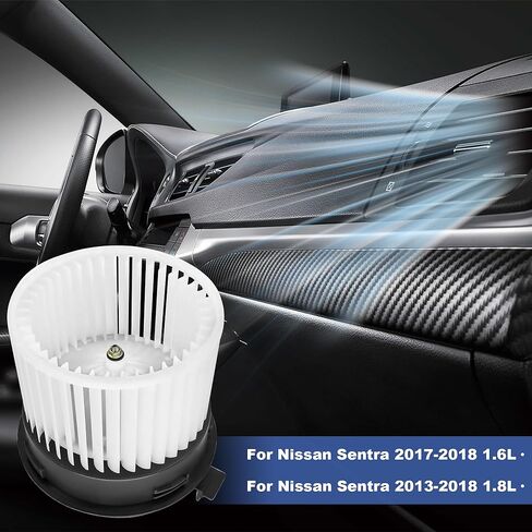 محرك سخان منفاخ PartsFlow مع قفص مروحة لـ 2013 2014 2015 2016 2017 2018 Nissan Sentra 700295 in Saudi Arabia