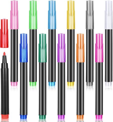 12Pcs Dry Erase Markers, Neon Dry Erase Markers for LED Drawing Board Clear Acrylic Board, Blacklight Use Ideal for Kids, Fine Tip & Quick-Dry, Vibrant Colors in Saudi Arabia
