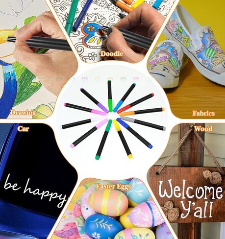 12Pcs Dry Erase Markers, Neon Dry Erase Markers for LED Drawing Board Clear Acrylic Board, Blacklight Use Ideal for Kids, Fine Tip & Quick-Dry, Vibrant Colors in Saudi Arabia