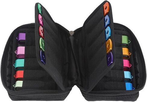 USB Flash Drive Case - Vellgo Soft Material Thumb Drive case Holder Organizer, Portable Electronic Accessories Bag for USB Memory Stick with 10 Slots in Kuwait