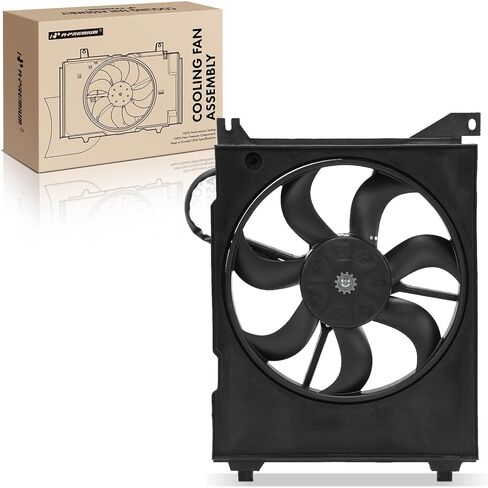 مجموعة مروحة مكثف A-Premium A/C متوافقة مع موديلات مختارة من Hyundai وKia - Sonata 1999-2005، Optima 2001-2006، XG300 2001، XG350 2002-2003 - استبدال # 9773038001، 977862D120 in Saudi Arabia
