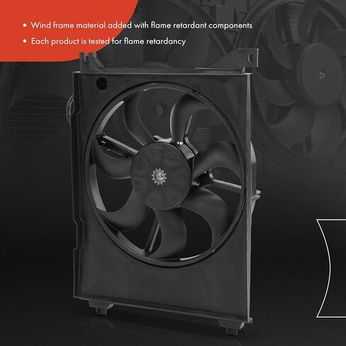 مجموعة مروحة مكثف A-Premium A/C متوافقة مع موديلات مختارة من Hyundai وKia - Sonata 1999-2005، Optima 2001-2006، XG300 2001، XG350 2002-2003 - استبدال # 9773038001، 977862D120 in Saudi Arabia