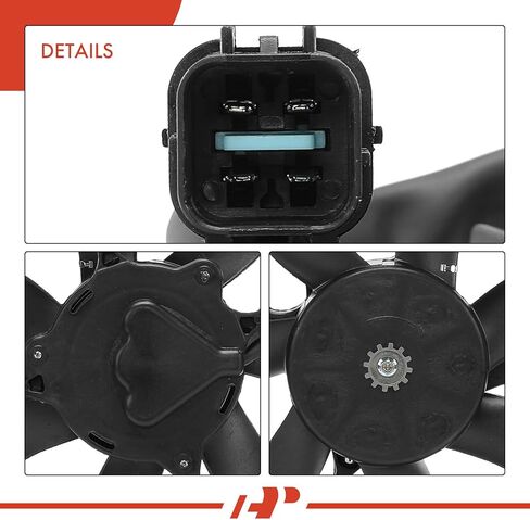مجموعة مروحة مكثف A-Premium A/C متوافقة مع موديلات مختارة من Hyundai وKia - Sonata 1999-2005، Optima 2001-2006، XG300 2001، XG350 2002-2003 - استبدال # 9773038001، 977862D120 in Saudi Arabia