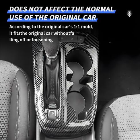 Car Center Console Gear Shift Panel Trim Cover for Chevrolet Chevy Trax 2024 2025 2026 Auto Interior Decorations Accessories Central Control Protection Frame Carbon Fiber Style Kit in Saudi Arabia