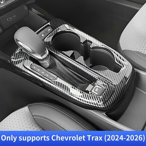 Car Center Console Gear Shift Panel Trim Cover for Chevrolet Chevy Trax 2024 2025 2026 Auto Interior Decorations Accessories Central Control Protection Frame Carbon Fiber Style Kit in Saudi Arabia