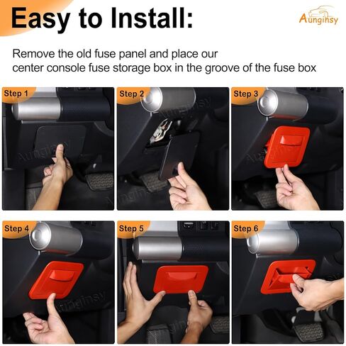 Aunginsy Center Console Fuse Storage Box Compatible with Toyota FJ Cruiser 2007-2021+, Car Driver Seat Multifunctional Coin Container Hidden Privacy Fuse Storage Organizer Tray ABS Inner Accessories in Saudi Arabia