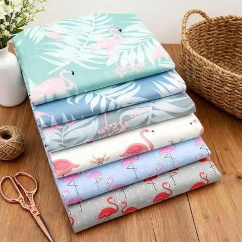 8 Pcs Cotton Fabric DIY Making, 100% Cotton Print, Handmade, for Sewing DIY Craft, Quarters Printed Theme Sewing Squares Decorative Crafts 25 x 25 cm in Saudi Arabia
