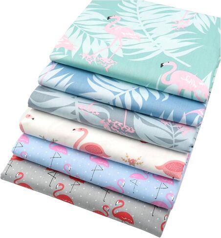 8 Pcs Cotton Fabric DIY Making, 100% Cotton Print, Handmade, for Sewing DIY Craft, Quarters Printed Theme Sewing Squares Decorative Crafts 25 x 25 cm in Saudi Arabia