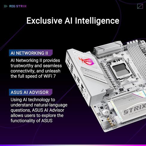 اسس لوحة ام للالعاب روج ستريكس B650E-F AM5 (LGA1718) رايزن 7000 (12+2 مرحلة طاقة، DDR5، 3xM.2، منفذ PCIe® 5.0، واي فاي 6E، شبكة محلية 2.5G، USB 3.2 الجيل 2×2 منفذ Type-C) in Kuwait