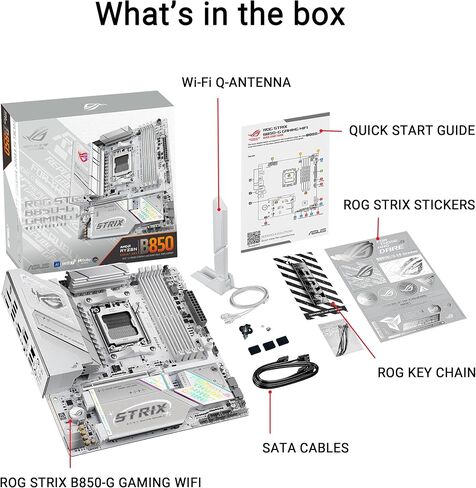 اسس لوحة ام للالعاب روج ستريكس B650E-F AM5 (LGA1718) رايزن 7000 (12+2 مرحلة طاقة، DDR5، 3xM.2، منفذ PCIe® 5.0، واي فاي 6E، شبكة محلية 2.5G، USB 3.2 الجيل 2×2 منفذ Type-C) in Kuwait