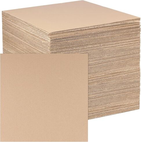 SHEUTSAN Corrugated Cardboard Sheets, 12 x 12 Inches, 100 Pack, Square Packaging Craft Mailing Sheets in Saudi Arabia