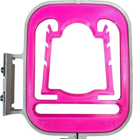 حشوة مساعدة للتطريز Sock Hoop™ لـ 4X4 100X100mm SA432 Brother وBaby Lock EF62 وPoolin05 (حجم البالغين) وردي in Saudi Arabia