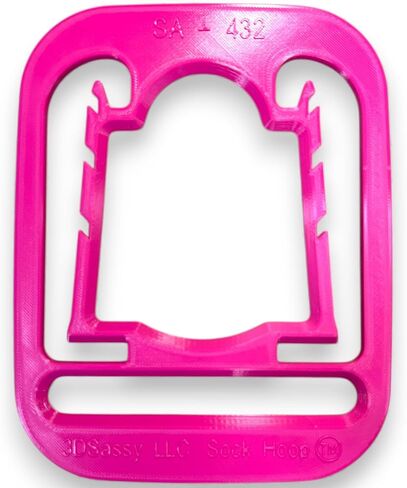 حشوة مساعدة للتطريز Sock Hoop™ لـ 4X4 100X100mm SA432 Brother وBaby Lock EF62 وPoolin05 (حجم البالغين) وردي in Saudi Arabia