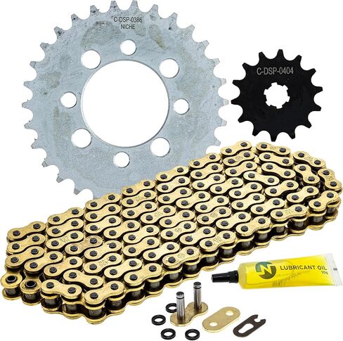 NICHE Drive Sprocket Chain Combo for Kawasaki Z125 Pro Front 14 Rear 30 Tooth 420 X-Ring 124 Links in Saudi Arabia