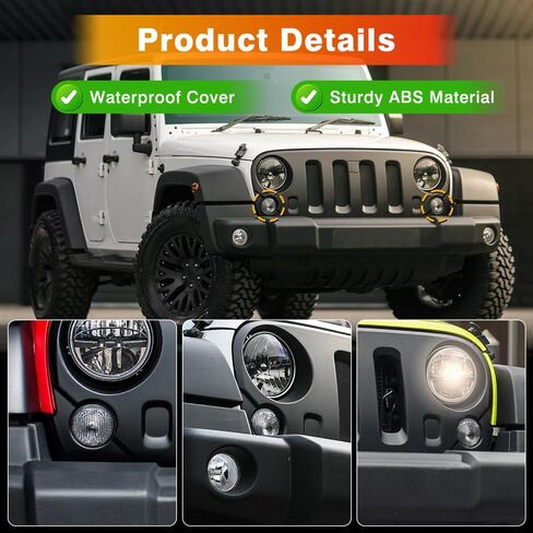 أغطية مصابيح إشارة الانعطاف 2007-2018 متوافقة مع مبيت إشارة الانعطاف Jeep Wrangler JK مع عدسة واضحة 68200290AA، 68200291AA استبدال مبيت ضوء الجانب الأمامي LH/RH in Saudi Arabia