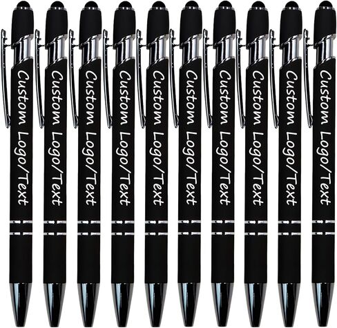 Customized Pens with Name - Laser Engraved Ballpoint Pens, 0.5mm Fine Tip, Metal Barrel & Touch-Screen Stylus, Ideal for Wedding, Office & Business Gifts (Orange,200) in Saudi Arabia