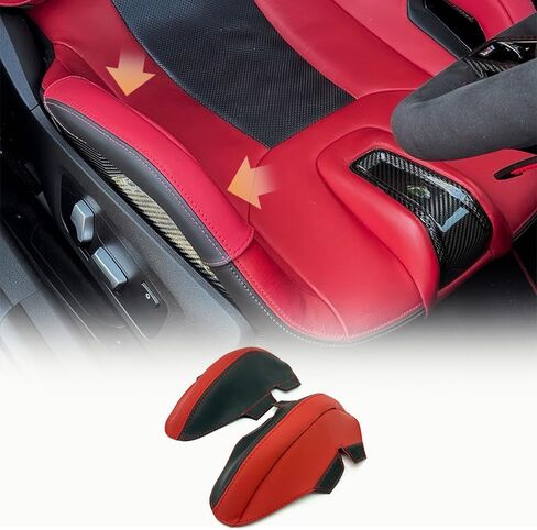 لسيارة BMW G87 M2 G80 G81 M3 G82 G83 M4 F90 M5 F92 M8 - واقي مسند جانبي لمقعد دلو الكربون - غطاء جلد أصلي مع تثبيت فيلكرو، ترقية داخلية مضادة للتآكل (سيلفرستون) in Kuwait