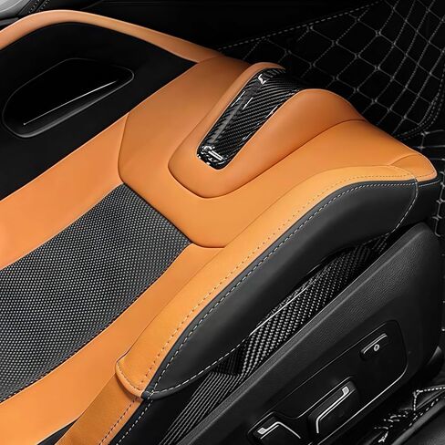 لسيارة BMW G87 M2 G80 G81 M3 G82 G83 M4 F90 M5 F92 M8 - واقي مسند جانبي لمقعد دلو الكربون - غطاء جلد أصلي مع تثبيت فيلكرو، ترقية داخلية مضادة للتآكل (سيلفرستون) in Kuwait