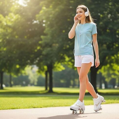 CHSSIH Roller Skate Shoes for Girls, Kids, Women, Men & Adults – Retractable Shoes with Wheels | Pop-Out High Roller Skating Shoes That Turn Into Sneaker Skates in Saudi Arabia