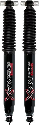 Set of Black Max Series Front & Rear Hydraulic Action Shocks fits 1997 2006 Wrangler TJ Unlimited Rubicon 4WD with 6-9" Front & 6-8" Rear Lift | Multi-Stage Valving | Gloss Black Finish in Saudi Arabia