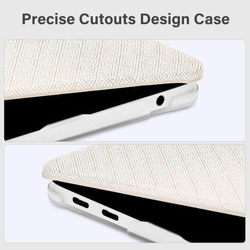 حافظة MOSISO متوافقة مع جهاز MacBook Air 13 بوصة 2022 2021 2020 2019 2018 A2337 M1 A2179 A1932، حافظة صلبة مطلية بجلد البولي يوريثان مضادة لبصمات الأصابع وطبقة لوحة مفاتيح وشاشة، بيج in Saudi Arabia