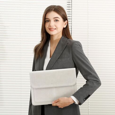 حقيبة كمبيوتر محمول MOSISO مقاس 13 بوصة من جلد البولي يوريثان مع حامل وحقيبة ومتوافقة مع حقيبة MacBook Air 13 بوصة 2022-2018 M1 A2179 A1932، وغطاء لوحة المفاتيح وملصقات الكمبيوتر المحمول ومحول من النوع C، شفاف كريستالي وبيج in Saudi Arabia