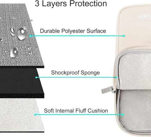 MOSISO Compatible with MacBook Air 13 inch Case 2025-2022 M4 A3240 M3 A3113 M2 A2681, Plastic Hard Shell&Keyboard Cover&Screen Film&Type C for MacBook Air 13.6 inch Case&Polyester Bag, Beige&Sand in Saudi Arabia