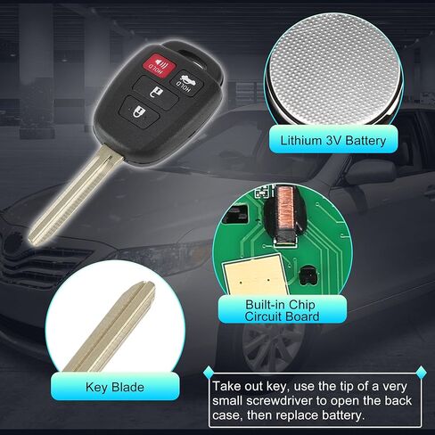 X AUTOHAUX HYQ12BDM 314Mhz استبدال دخول بدون مفتاح عن بعد مفتاح ذكي فوب لتويوتا كورولا 2014-2019 لتويوتا تاكوما 2016-2018 رقم 89070-02880 H رقاقة 4 أزرار in Kuwait