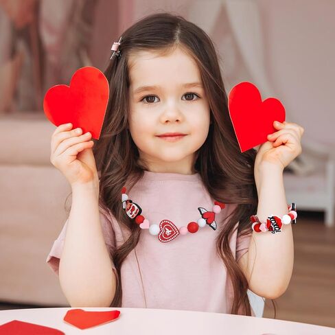 12Pcs Valentine Silicone Focal Beads Red Love Heart XOXO Loose Rubber Beads for Wedding Anniversary DIY Crafts Pen Keychain Making in Saudi Arabia