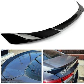ECOTRIC Rear Trunk Spoiler Wing Compatible with 2018-2022 Honda Accord 4 Door Sedan Models Lid Spoiler Winglet JDM Style V Type Glossy Black