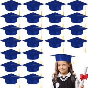 BeapTcely 20 Pieces Child Size Graduation Caps Felt Kindergarten Grad Hats for Preschool Graduation