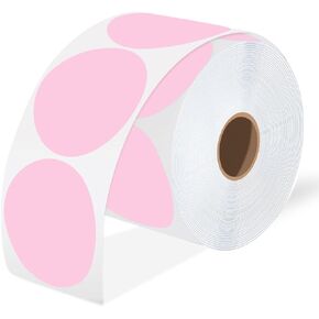 iEager 3 Inch Circle Thermal Sticker Labels, Self-Adhesive Round Direct Thermal Labels, Multi-Purpose Roll Thermal Stickers, 500 Labels, Blue