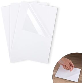 BJSIA Windshield Sticker Applicator Static Cling Window Film Clear Car Window Sticker Easy to Remove and Reapply - 4 inch x 6 inch Sheets (Pack of 3 Sheets)