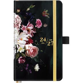 Pocket Planner/Calendar 2024-2027 - JUL. 2024 - JUN. 2027, 3 Year Monthly Pocket Planner/Calendar, 3.8" x 6.4", Monthly Planner with 61 Note Pages, Inner Pocket, Pen Holder, Elastic Closure, Bookmark