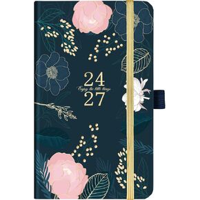 2024-2027 Pocket Planner - Jul 2024 - Jun 2027, 3 Year Monthly Planner 2024-2027, Academic Planner, Monthly Pocket Planner/Calendar, 6.3" x 3.8", 60 Note Pages, Inner Pocket, Pen Loop, Elastic Closure