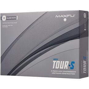 Maxfli 2023 Tour S Golf Balls-12 Pack White, Center Gravity Balanced, Soft Cast Urethane, Low Compression Core, High-Speed Mantle