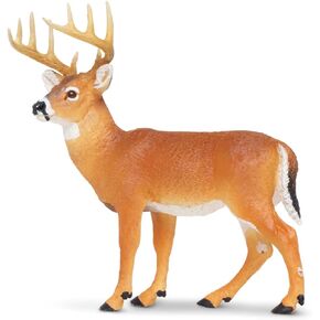 Safari Ltd. Whitetail Buck Figurine - Detailed 4.95" Model Figure - Educational Toy for Boys, Girls, and Kids Ages 1+