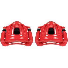 Power Stop Front S4844 Pair of High-Temp Red Powder Coated Calipers