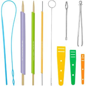 Fbshicung 13pcs Quick Tube Fabric and Drawstring Threading Threader Set for Sewing Enthusiasts, Pros and Fashion Designers DIY Tools