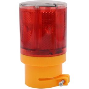 Aolyty LED Solar Strobe Warning Light Flashing Construction Safety Road Barricade Traffic Automatic Vehicle Signal Beacon Lamp Waterproof Automatically Turn on (Red)