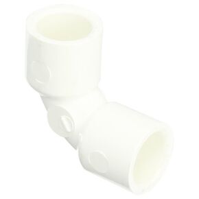 Spears 406-S Series PVC Pipe Fitting, 90 Degree Sweep Elbow, Schedule 40, 2" Socket
