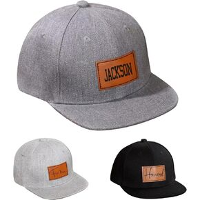 Rucekia Personalized Toddler Hats, Custom Name Baseball Caps with Adjustable Snapback, Truck Cap for Infants Kids and Adults