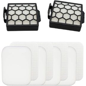 LICHIFIT HEPA Filters Foam & Felt Filters Kit Replacement Parts #1238FT60 and 1239FT60 for Shark Navigator Zero-M Self-Cleaning Brushroll Pet Pro Upright Vacuum ZU60 ZU62 ZU62C NV251 NV255