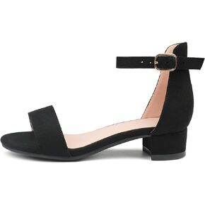 Girl's Low Heel Sandals Ankle Strap Dress Shoes Open Toes Summer Wear for Kids